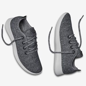 Allbirds Men’s Wool Runners Natural Grey Lace-Up Casual Shoes Size 9